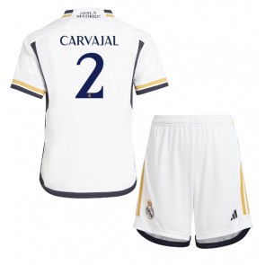 Real Madrid Daniel Carvajal #2 Replika Babytøj Hjemmebanesæt Børn 2023-24 Kortærmet (+ Korte bukser)